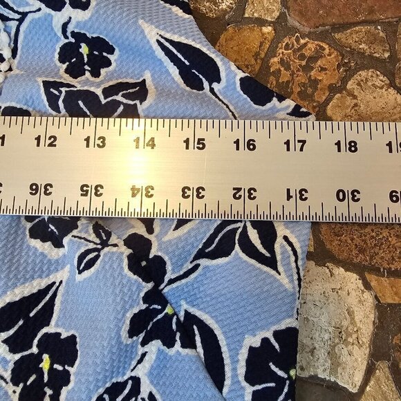 Eliza J Floral Shift Dress Light Blue & Navy Size S - Picture 11 of 12